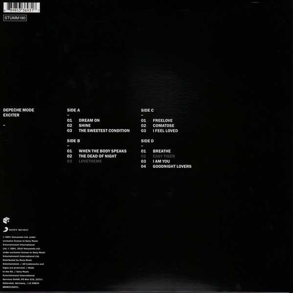 Виниловая пластинка DEPECHE MODE Exciter