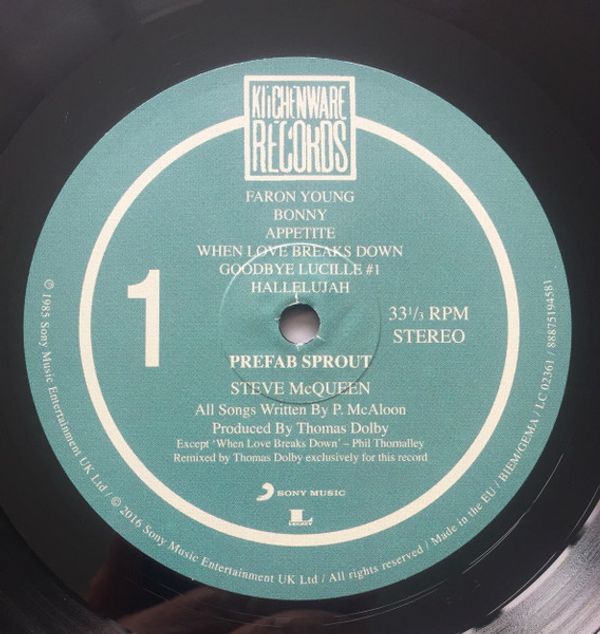 Виниловая пластинка PREFAB SPROUT STEVE MCQUEEN